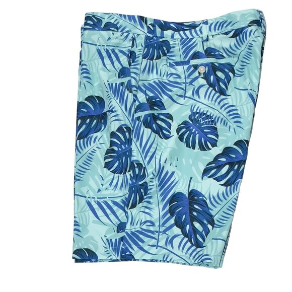 WALTER HAGEN 11 MAJORS Mens Blue Floral Walking Shorts Polyester Zip Fly Size 40 - Picture 6 of 10